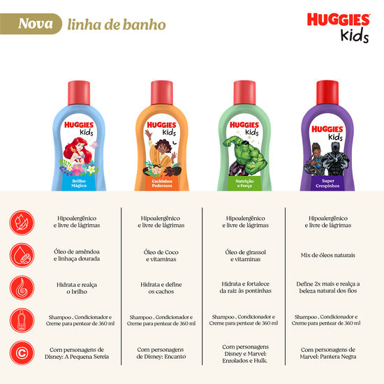 Shampoo Huggies Kids Super Crespinhos 360ml